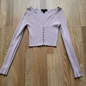 Pink corset crop long sleeve